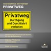 Privatweg sign, 30 x 20 cm, weatherproof PVC sign with