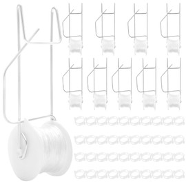 Eyoulife Tomato Roller Hooks with 15M Rope, Plant Support Hooks, Versatile Strong Load Bearing Flower Vine Crop Trellis Kit for Tomato Vine Vegetables Cucumber