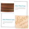 IWOWHERO 13Pcs Wooden Milestone Cards Durable Newborn Birth Announcement Photo