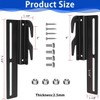 4pcs Black Bolt on to Hook on 711 Bed Frame
