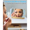 SZELAM Projection Alarm Clock,7.4" LED Mirror Digital Clocks Large Display,with