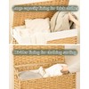 SETVSON Laundry Hamper with Lid Wicker Laundry Basket 112 L