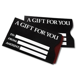 Funda para tarjeta de regalo, color negro básico (100 unidades)