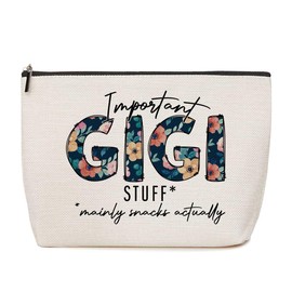 Gigi Gifts Grandma Gifts Floral Makeup Bag Grandma Birthday Gifts Grandmother Gifts First Grandma Gift Appreciation Gifts for Women Nana Christmas Retirement Grandmothers Day Gifts Cosmetic Bag