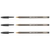 BIC Pack of 3 Large Black Crystal Ballpoint Pens 1.6mm