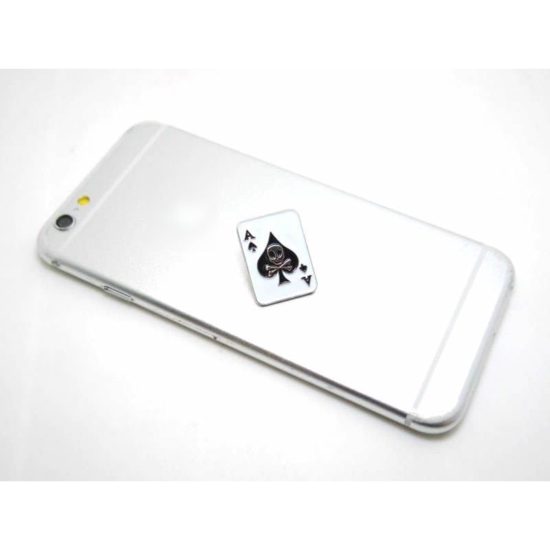 F NODE Spade Ace Skull Skull Pin Badge Playing Card