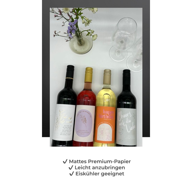Weinflaschenetikett | Geschenk für Trauzeugen