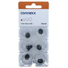 FCS Pack of 6 Click Sleeve for Siemens Signia Run Click-ITC (Closed-Extra Small)