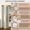 Bifold Closet Door Hardware Kit with Top/Bottom Bracket, Guide Wheel