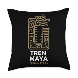 Tren Maya, Mayan Train Throw Pillow, 18x18, Multicolor