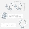 AINUOSHI Ear Cuff Earrings for Women Moissanite Earrings Non-Piercing Clip