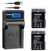 Kastar Battery (X2) & LCD Slim USB Charger for EN-EL14,