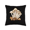 Enoki Mushrooms With Acorns Throw Pillow