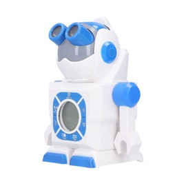 Smart Clock, Creative Robot Design Bedside Clock Robot Projection Alarm Clock for Kids for Bedrooms for Students (Sky Blank)