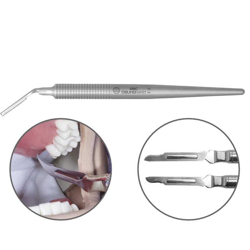 Dental Scalpel Handle, Angled, Size 3 -SHC