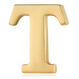 HONEY BEAR Mens Womens Initial Alphabet Letter Lapel Pins Collar Badge Brooches for Business Wedding Graduation Gift Gold 0.59 inches, 0.59 inches, Copper, no gemstone