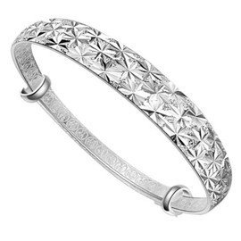 PLGBVAO 925 Sterling Silver Bead Spinner Bangle Bracelet Women Anxiety Freely Unzip Tools Open Adjustable Inspirations Jewelry Gift (Starry Sky Push Pull)