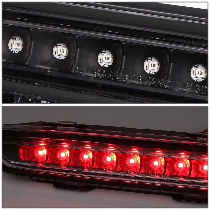 DNA MOTORING 3BL-CHA06-LED-BK Black Housing LED High Mount 3rd Third