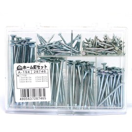 Shimizu Benley Home Nail Set (0.7, 1.0, 1.5, 1.7, 1.8, 1.8, 1.8, 2.6, 2.6, 2.6 inches (19, 25, 38, 45,
