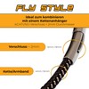 Fly Style Braided Leather Necklace for Men and Women, Black,