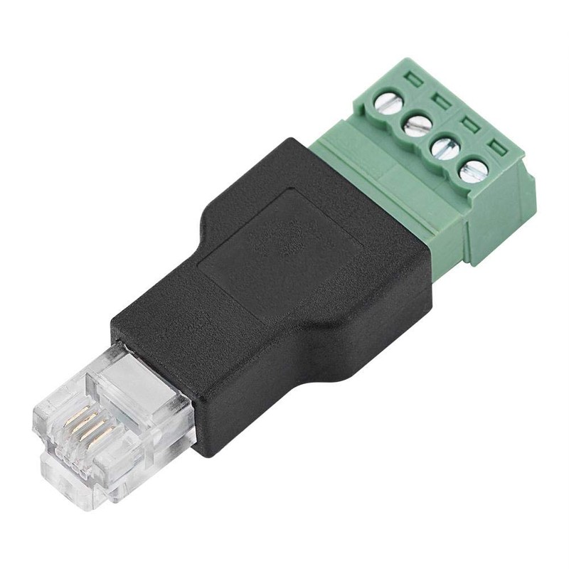 RJ11 Screw Terminal, Ethernet Connector RJ11 6P4C Male to 4