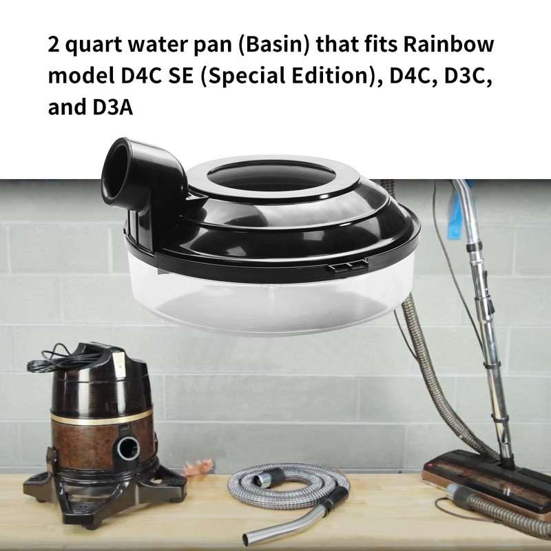 Vanshly 2 quart water pan(Basin) fits Rainbow Vacuum Cleaner model