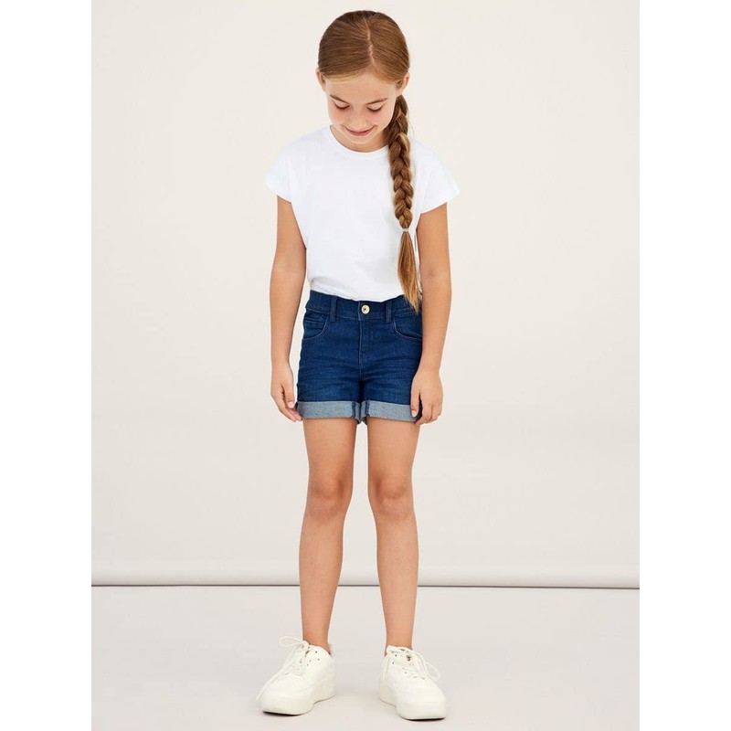 NAME IT Women's Shorts, Medium blue (medium blue denim)
