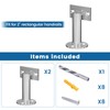 Muzata 2pack Stainless Steel Adjustable Handrail Bracket Angle Flat Bracket