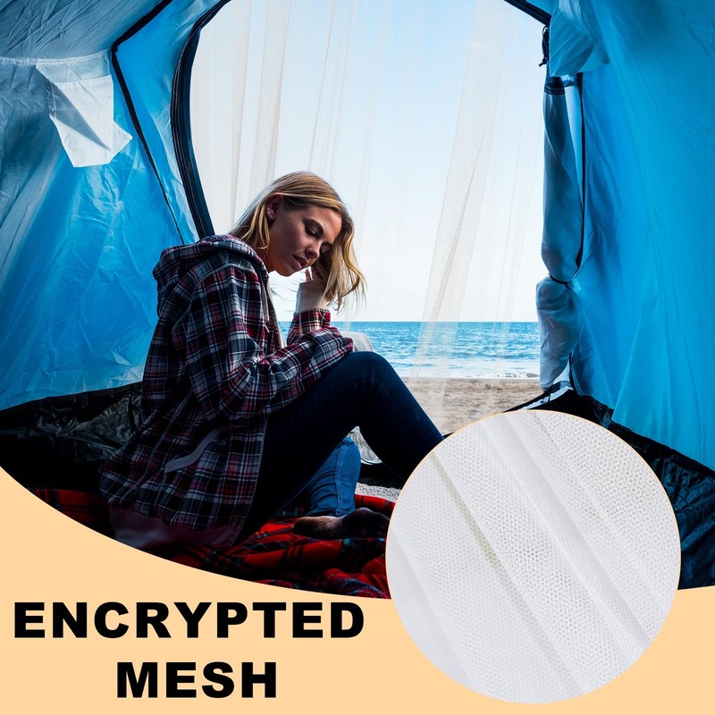 Mosquito Net for Single to King-Sized Beds, One Side Opening