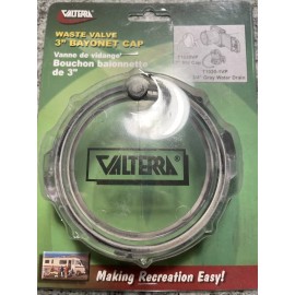 Valterra T1020VP 3" Waste Valve Bayonet Termination Cap Clear