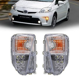 VGETTING Daytime Running Light For Toyota Prius 2012 2013 2014 2015 Fog Light Replacement DRL Amber Turn Signal Lamps Prius LED Daylight(Left & Right)