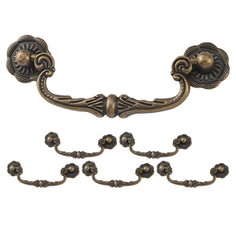 IMIKEYA Vintage Drawer Pull Handles 6 Pack Retro Ring Cabinet