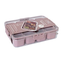 Snackle Box CWC Rose Snackle Box 8 Compartment Snack Lunch Box Sealed To Go Container New
