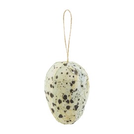 Mud Pie Paper Mache Egg Decor, 4" x 2.5", Blue Speckle