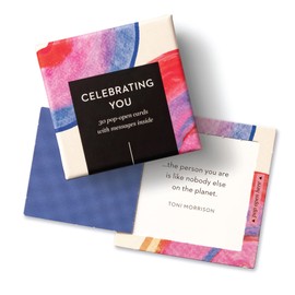 Compendium ThoughtFulls Pop-Open Cards — 2-Pack of Celebrating You, You’re Wonderful — 60 Pop-Open Cards, Each with a Different Message Inside