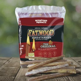 Better Wood Fatwood Firestarter Sealed 4 lb Pound Bundle Natural Fire Starter
