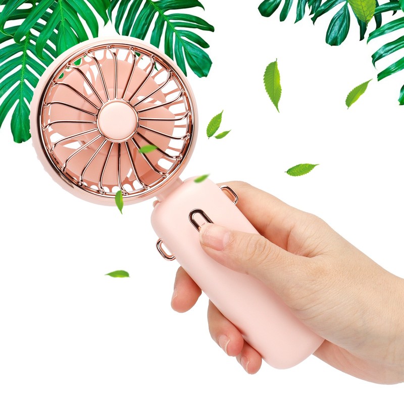 3 Gears Handheld Fan Mini Portable Table Cooler with Detachable