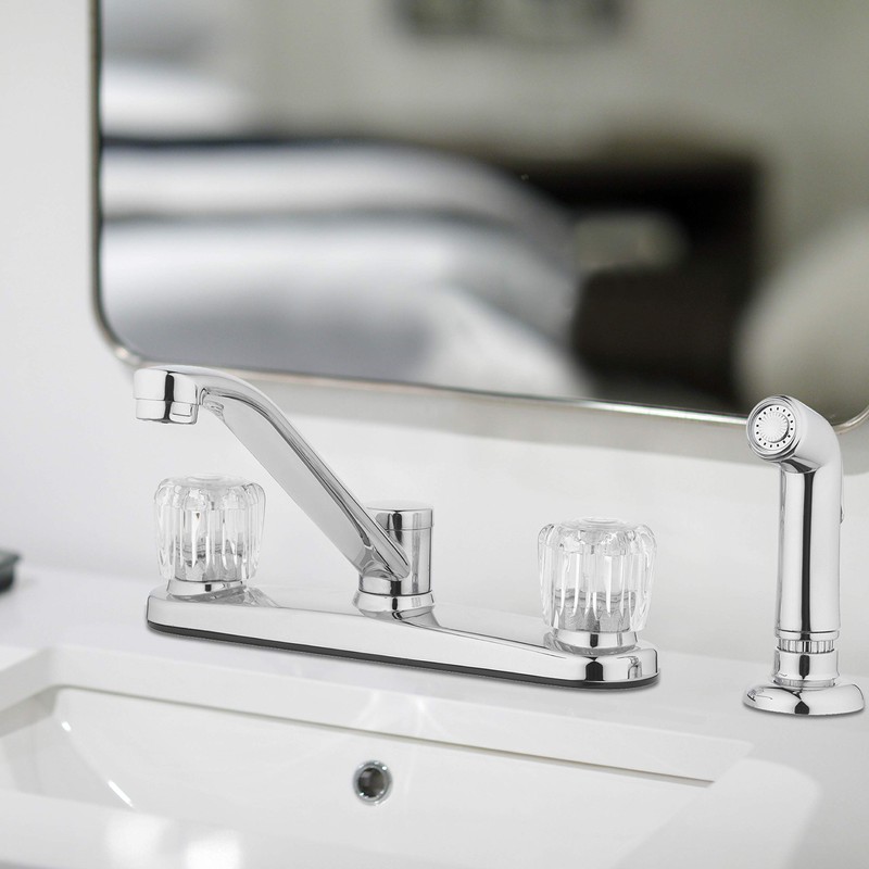 Aqua Vista 26-K82CS-CH-AV Two Handle Kitchen Sink Faucet with Side