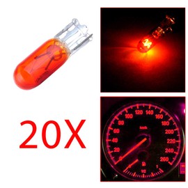 cciyu T5 74 Halogen Interior Light Bulb Instrument Cluster Gauge Dash Lamp,20 Pack (yellow)