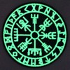 Viking Compass Norse Rune Glow in the Dark Embroidered Velcro