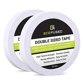 Eco-Fused Premium doppelseitiges Klebeband - Breite: 10 mm - Länge: 50 m - Für Kunst und Handwerk, DIY und Büro - Schnell und einfach anwendbar auf Papier, Glas, Kunststoff, Holz, Metall und Stoff