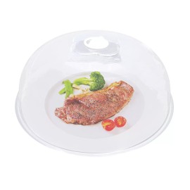 FixtureDisplays 11.4 Inch Microwave Splatter Cover Clear for Food with Adjustable Steam Vents
