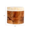 Creative Co-Op Mélange Acacia Wood Container with Marble Lid, Natural