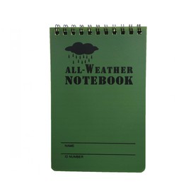 Patch Nation All Weather Military Waterproof Notebook Outdoor Tactical Green Writing Pad 10cm x 16cm