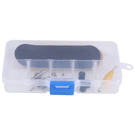 Mini Finger Skateboard - Wooden Finger Board with Smooth Bearings, Maple Wood, Soft PU Pad, Realistic Sway, Portable and Lightweight (Black)