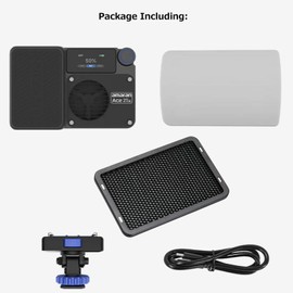 Amaran Ace 25x Pocket Bi-Color On-Camera Mini Video Light(With Control Grid), CCT 2700K - 6500K, App Control,Support Magnetic Attraction, Ideal for Vlog/Video (Charcoal)