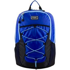 FUEL Rider Sport Hiking Backpack Laptop Travel Carry On Luggage Daypack Bag, Bungee for Travel, Leisure, Outdoors, Blue