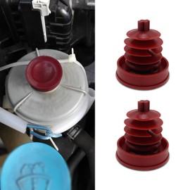 Kutyun 2PCS Hydraulic Power Steering Pump, Automotive Replacement Power Steering Pump Caps, 53697-SB3-952 Red Reservoir Cap Plug Cover Car Accessories Compatible with Honda Power Steering Fluid