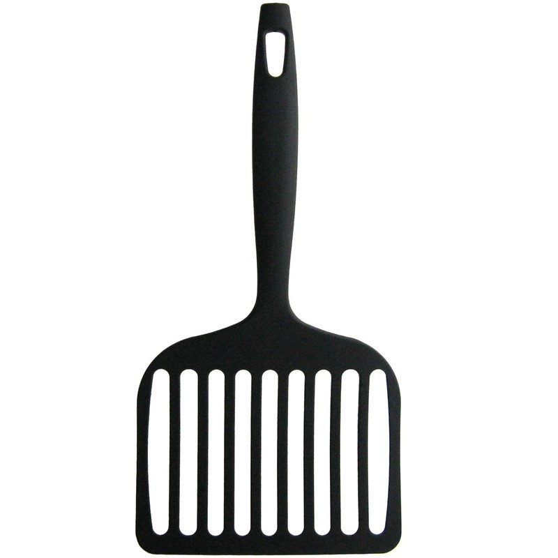 Nagao Tsubamesanjo Okonomiyaki Spatula, Large, 66 Nylon, Black, Made in