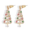 Christmas Earrings Christmas Tree Ladies Earrings Colorful Christmas Tree Colorful